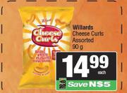 Willards Cheese Curls Assorted-90g