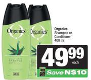 Organics Shampoo Or Conditioner-400ml Each