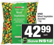 Spar Mixed Vegetables Assorted-1Kg