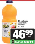Clover Krush Juice 100% Assorte-1.5Ltr