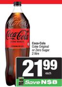 Coca-Cola Coke (Original Or Zero Sugar)-2Ltr Each