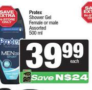 Protex Shower Gel Female Or Male Assorted-500ml Each