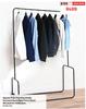 Spaceo Free Standing Studio Garment Rack Metal Paris Black W5.9 x D115.7 x H45.6cm 81461729