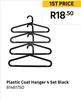 Plastic Coat Hanger 4 Set Black 81461750