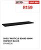 Shelf Particle Board 18MM 90 x 18cm Black 81499336