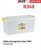 Addis Storage Box Clear 100L 81466746