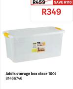 Addis Storage Box Clear 100L 81466746
