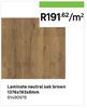 Laminate Neutral Oak Brown 1376 x 193 x 8mm 81490978-Per Sqm