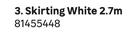 Skirting White 2.7m 81455448