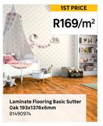 Laminate Flooring Basic Sutter Oak 193 x 1376 x 6mm 81490974-Per Sqm