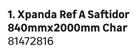 Xpanda Ref A Saftidor 840mm x 2000mm Charcoal 81472816