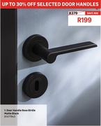 Door Handle Rose Birdie Matt Black 81477943