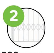 Xpanda Aluglide Security Gate Type 25 2500mm x 1950-2150 White 81436128