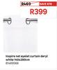 Inspire Net Eyelet Curtain Deryl White 140 x 280cm 81489568