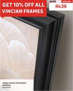 Inspire Vincian Frame Black 40 x 50cm 81488320