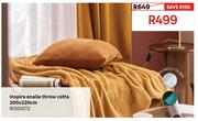 Inspire Enalie Throw Cotta 200 x 220cm 81501072