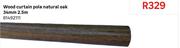 Wood Curtain Pole Natural Oak 34mm 2.5m 81492111