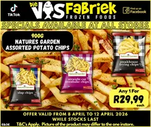 Die Visfabriek : Specials (08 April - 12 April 2026)