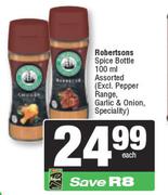 Robertsons Spice Bottle Assorted-100ml
