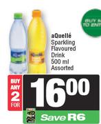 Aquelle Sparkling Flavoured Drink Assorted-For 2 x 500ml