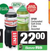 Spar Carbonated Soft Drink Assorted-For 2 x 2L