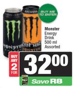 Monster Energy Drink Assorted-For 2 x 500ml