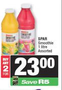Spar Smoothie Assorted-For 2 x 1L