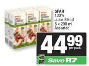 Spar 100% Juice Blend Assorted-6 x 200ml Per Pack