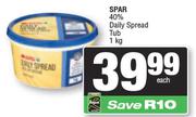 Spar 40% Daily Spread Tub-1Kg