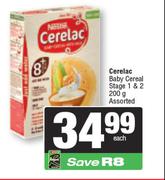 Nestle Cerelac Baby Cereal Stage 1 & 2 Assorted-200g