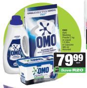 Omo Auto Washing Powder 2Kg Or Liquid 1.5L Or Capsules 385ml