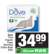 Dove Pure Organic Paper Stemmed Cotton Buds-200s