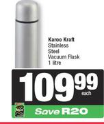 Karoo Kraft Stainless Steel Vacuum Flask-1L