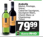 Arabella Merlot,Pinotage,Shiraz,Cabernet Sauvignon Blanc,Chenin Blanc Or Chardonnay-750ml
