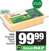 Spar Prepacked Cheese Assorted-700g Each