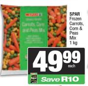 Spar Frozen Carrots, Corn And Pease Mix-1kg 