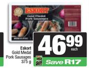 Eskort Gold Medal Pork Sausages-375g 