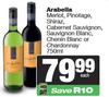 Arabella Merlot, Pinotage, Shiraz, Cabernet Sauvignon, Sauvignon/Chenin Blanc Or Chardonnay-750ml EA