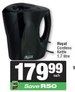 Royal 1.7Ltr Cordless Kettle