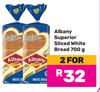 Albany Superior Sliced White Bread-For 2 x 700g