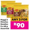 Maggi 2 Minute Noodles Assorted-For 3 x 5 x 68g