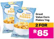 Great Value Corn Flakes-For 2 x 1kg