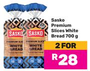Sasko Premium Slices White Bread-For 2 x 700g