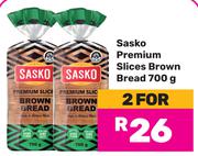 Sasko Premium Slices Brown Bread-For 2 x 700g