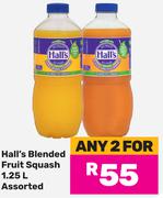 Hall's Blended Fruit Squash Assorted-For Any 2 x 1.25Ltr