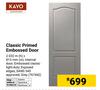 Kayo Classic Primed Embossed Door 2.032m(h) x 813mm(w) 767442