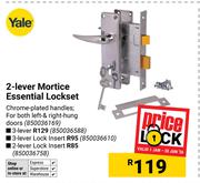 Yale 2-Lever Mortice Essential Lockset  850036169