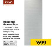 Kayo Horizontal Grooved Door 2.032m X 813mm 767440