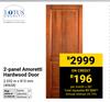 Lotus 2-Panel Amoretti Hardwood Door 2.032m X 813mm 40658