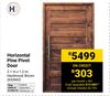 Horizontal Pine Pivot Door 2.1m X 1.2m 653663